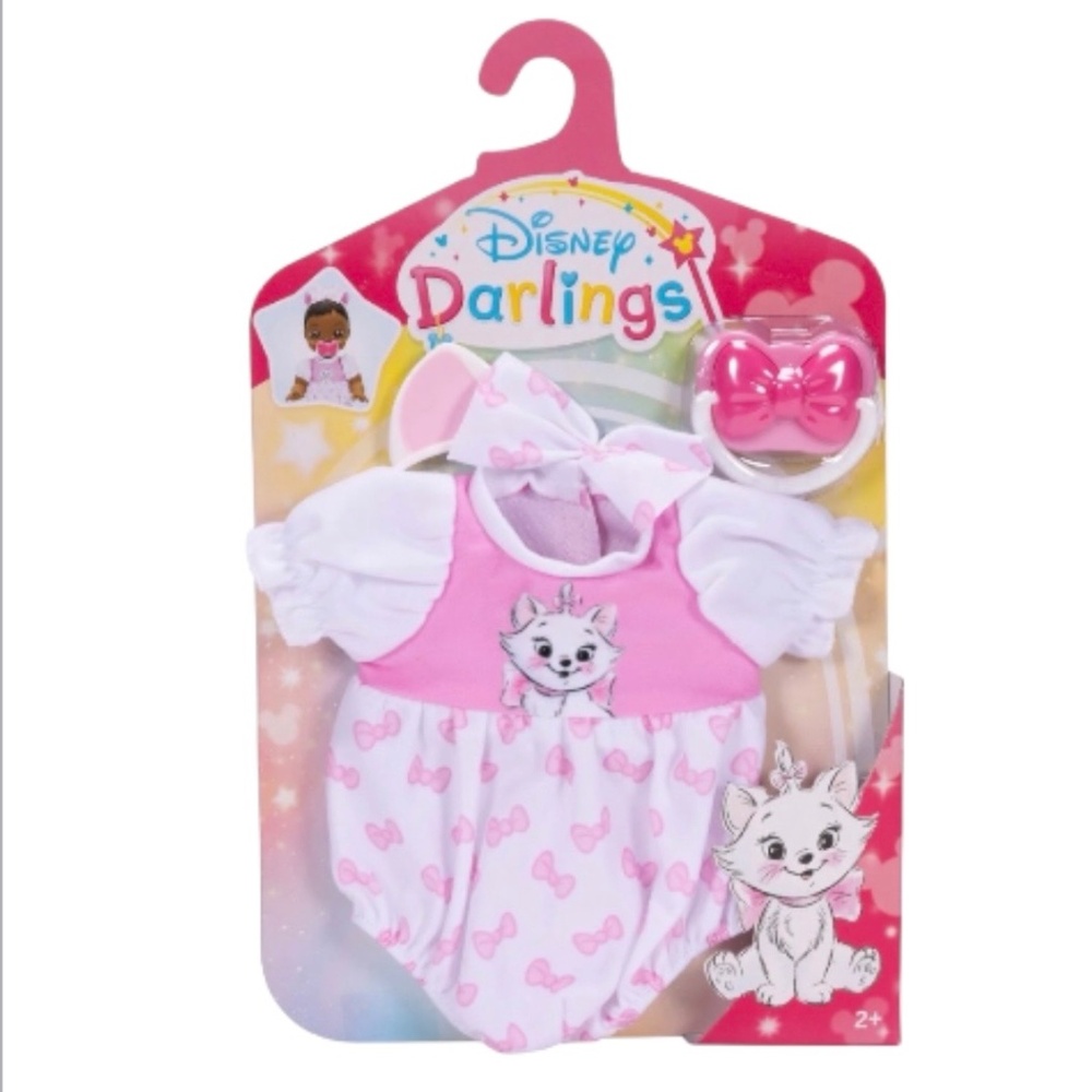 NEW HTF Disney Darlings Deluxe Doll Marie Aristocats Outfit Clothes Pacifier Set